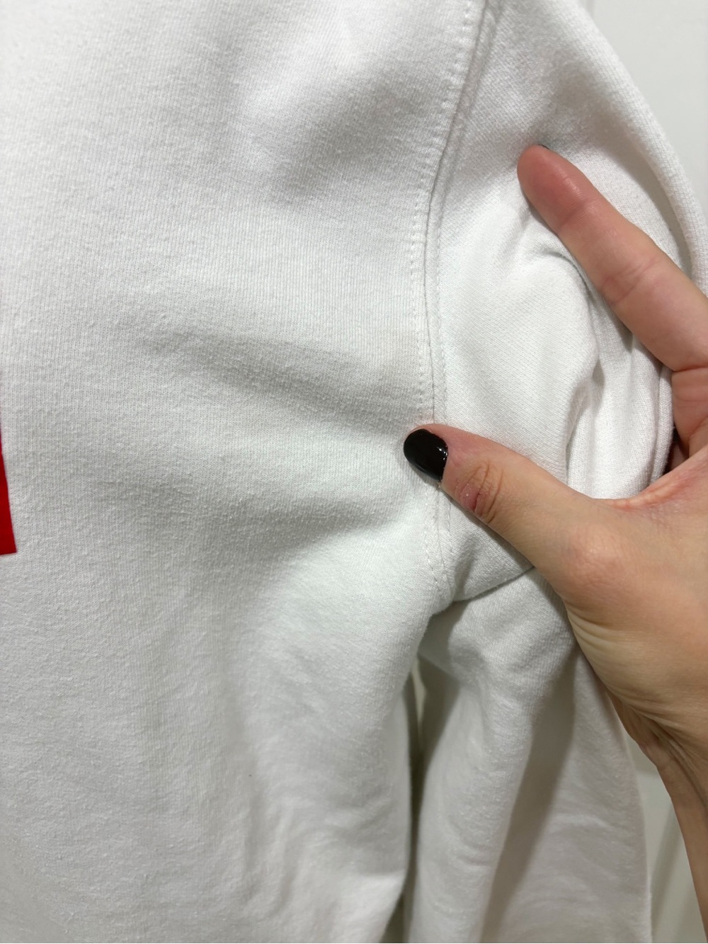Merci White Limited Edition ‘Merci' Red Letter Graphic Sweatshirt - Picture 2 of 6